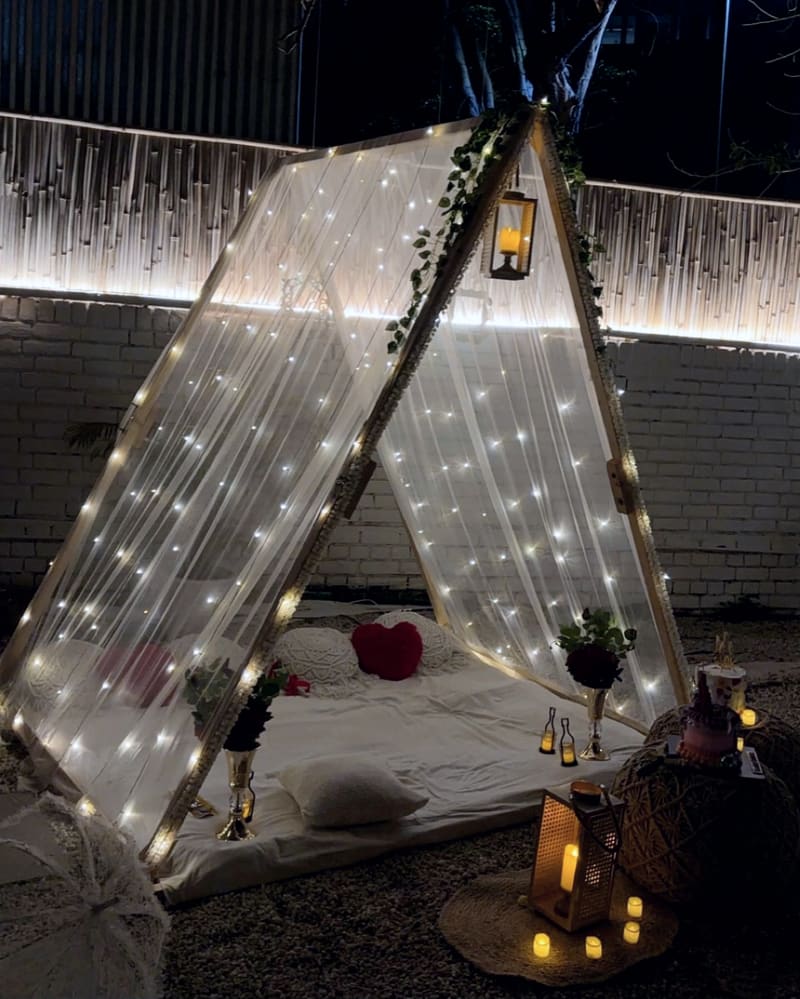 Luxury date night setup by Cupid Vow, Chandigarh